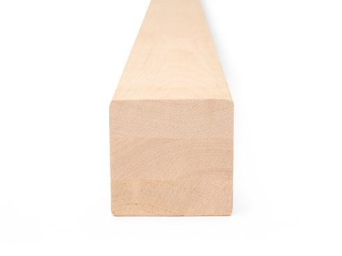 Glulam birch beam A/B 70x70 mm hardwax oil natural white, square timber, solid wood