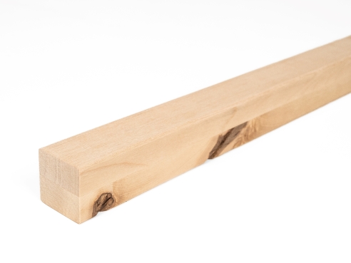 Glulam birch beam Rustic 50x50 mm untreated, square timber, solid wood