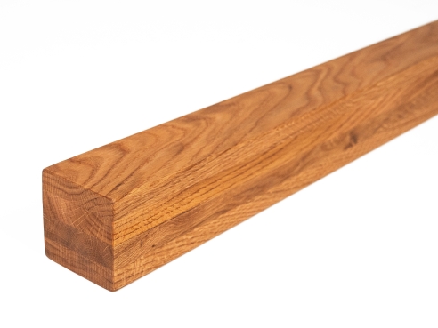 Verlijmde Eikenbalk A/B 70x70 mm Natuurlijk Geolied, vierkant massiefhout