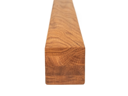 Verlijmde Eikenbalk A/B 70x70 mm Natuurlijk Geolied, vierkant massiefhout