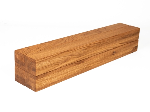 Verlijmde Eikenbalk A/B 70x70 mm Natuurlijk Geolied, vierkant massiefhout