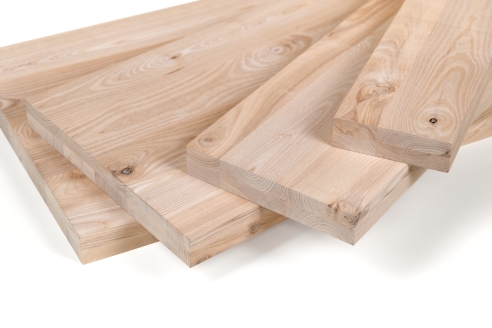 Verlijmd Paneel Essen Rustiek 45 mm DL doorlopend vallende latten, DIY aanpasbaar, Werkblad, Tafelblad timmerplaten