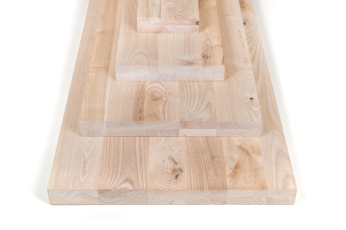 Verlijmd Paneel Essen Rustiek 45 mm DL doorlopend vallende latten, DIY aanpasbaar, Werkblad, Tafelblad timmerplaten