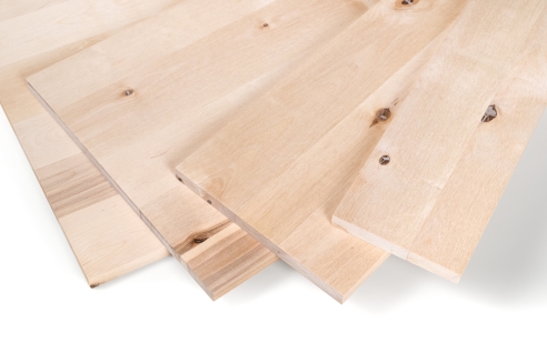 Verlijmd Paneel Berken Rustiek 20 mm DL doorlopend vallende latten, DIY aanpasbaar, Werkblad, Tafelblad timmerplaten