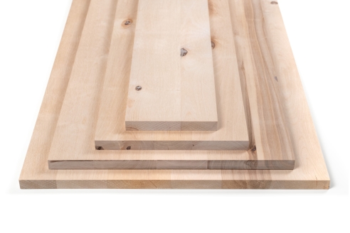 Verlijmd Paneel Berken Rustiek 20 mm DL doorlopend vallende latten, DIY aanpasbaar, Werkblad, Tafelblad timmerplaten