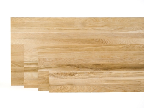 Solid wood edge glued panel Ash Brownheart A/B 19mm, full lamella, customized DIY