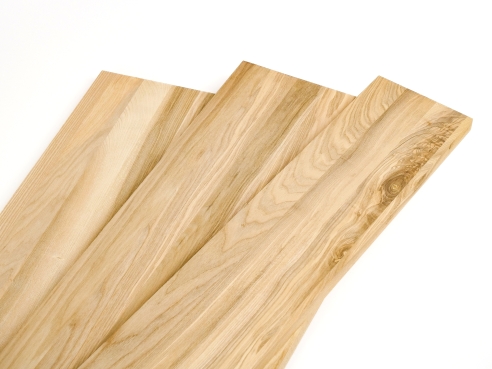 Solid wood edge glued panel Ash Brownheart A/B 19mm, full lamella, customized DIY