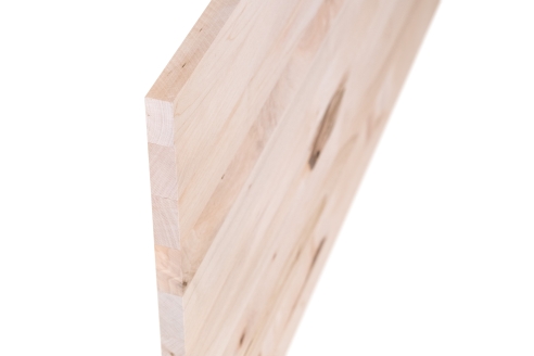 Solid wood edge glued panel Maple Rustic 20 mm, full lamella, customized DIY