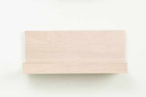 Wall Shelf Solid Oak Hardwood with hangers 20 mm, Length: 400mm prime grade chalked white oiled