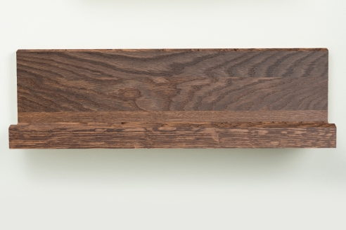 Wall shelf Solid smoked Oak Hardwood with hangers 20 mm, Length: 600mm prime grade nature oiled