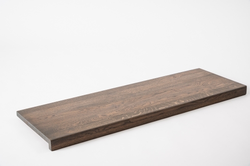 Window sill Solid Oak with overhang, 20 mm, Rustic grade, graphite oiled