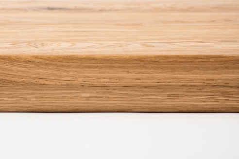 Wall shelf Solid Oak Hardwood 20 mm, Rustic grade, hard wax oil natural white