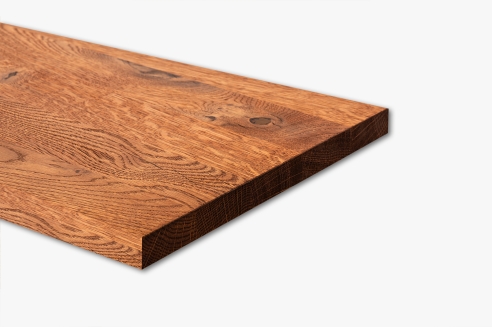 Wall shelf Solid Oak Hardwood  20 mm, Rustic grade, tone cherry oiled