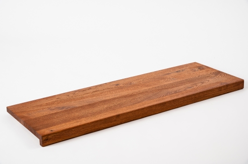 Window sill Solid Oak with overhang, 20 mm, Rustic grade, cherry oiled