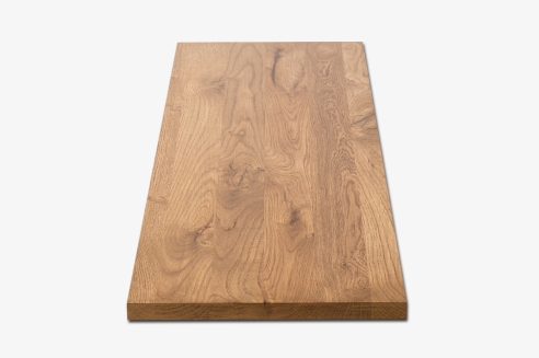 Wall Shelf Riser Rustic Oak DL 20mm Bronze Oiled Shelf Board