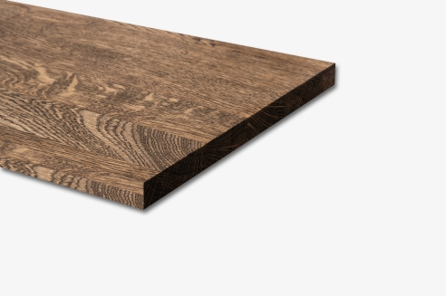 Wall shelf Solid Oak Hardwood 20 mm, Rustic grade, tone smoked oak oiled