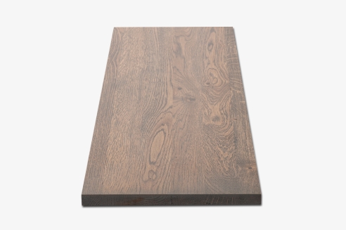 Wall shelf Solid Oak Hardwood 20 mm, Rustic grade, Graphite oiled shelf