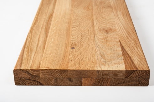 Stair tread Solid Oak Hardwood , Rustic grade, 40 mm, hard wax oil nature