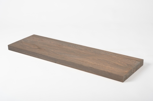 Stair tread Solid Oak Hardwood , Rustic grade, 40 mm, Graphite oiled