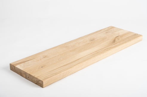 Stair tread Solid Oak Hardwood, Rustic grade, 40 mm, unfinished