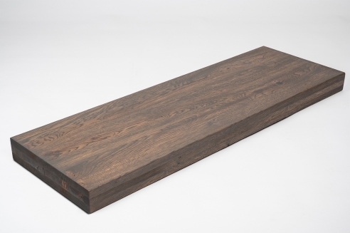 Solid Oak Hardwood stair treads, Rustic grade, 60 mm, Graphite oiled