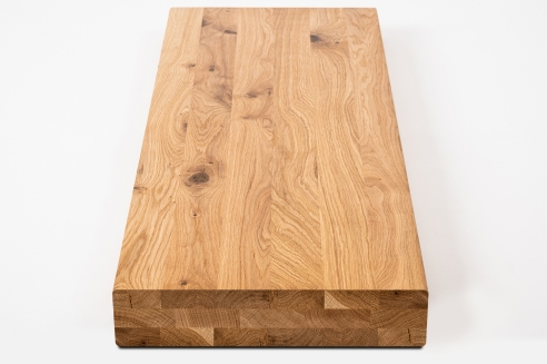 Stair tread Solid Oak Hardwood , Rustic grade, 60 mm, hard wax oil nature