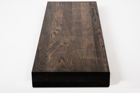 Solid Oak Hardwood stair treads, Rustic grade, 60 mm, black oiled
