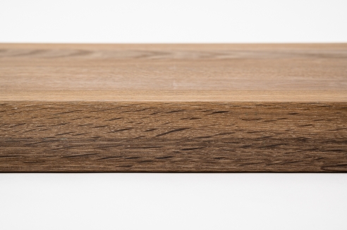 Window sill Solid smoked Oak Hardwood with overhang, 20 mm, prime grade, hard waxed oil nature white