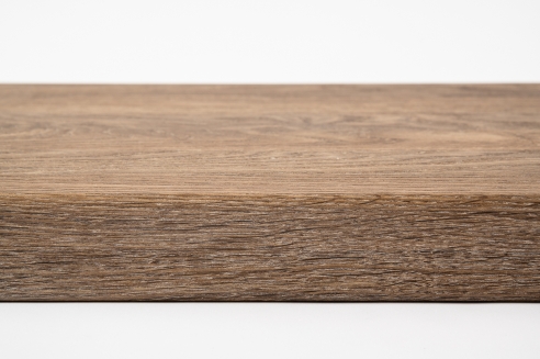 Window sill Solid Smoked Oak Hardwood with overhang, 20 mm, Rustic grade, brushed white oiled