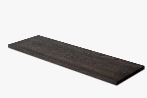 Wall shelf Solid smoked Oak Hardwood 20 mm, prime grade, black oiled