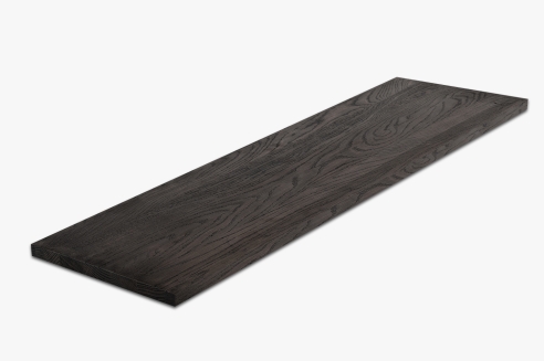 Wall shelf Solid smoked Oak Hardwood 20 mm, prime grade, black oiled