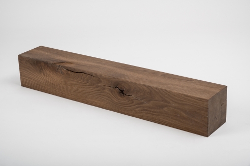 Glued Laminated beam Squared Timber Smoked Oak Rustic 160x160 mm Hard Wax Oil Natural White