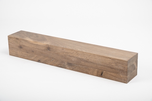 Glued laminated beam Squared timber Smoked oak Rustic 80x80 mm white oiled