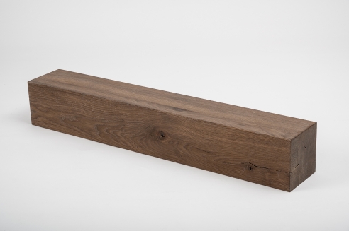 Glued laminated beam Squared timber Smoked oak Rustic 80x80 mm brushed Hard wax oil natural white