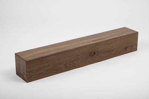 Glued laminated beam Squared timber Smoked oak Rustic 80x80 mm brushed Hard wax oil natural white