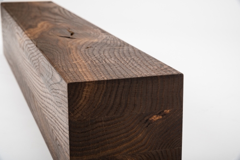 Glued laminated beam Squared timber Smoked oak Rustic 160x160 mm brushed Hard wax oil Natural