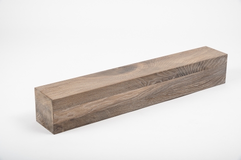 Glued laminated beam Squared timber Smoked oak Rustic 120x120 mm brushed white oiled