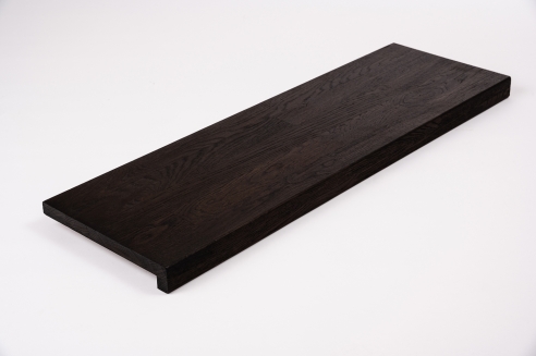 Window sill Hardwood smoked oak rustic grade 26 mm brushed black oiled