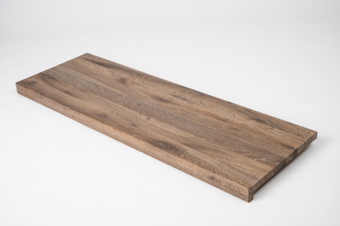 Window sill Solid smoked Oak Hardwood  26 mm Rustic grade brushed white oiled