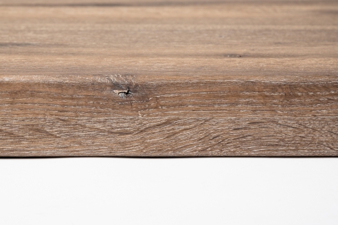 Window sill Solid hard wood with overhang smoked oak rustic grade 20mm brushed white oiled