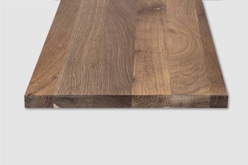 Wall Shelf Smoked Oak Rustic DL 20mm Hard Wax Oil Natural White Shelf Board