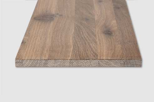Wall Shelf Smoked Oak Rustic DL 20mm white oiled Shelf Board