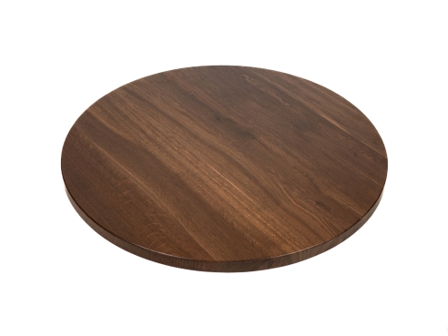 Preview: Round Tabletop Worktop Smoked Oak A/B 26mm matte lacquered