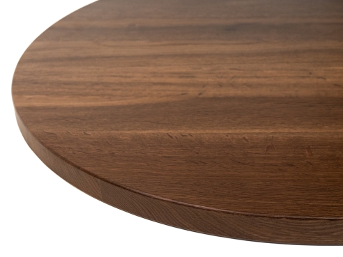Preview: Round Tabletop Worktop Smoked Oak A/B 26mm matte lacquered