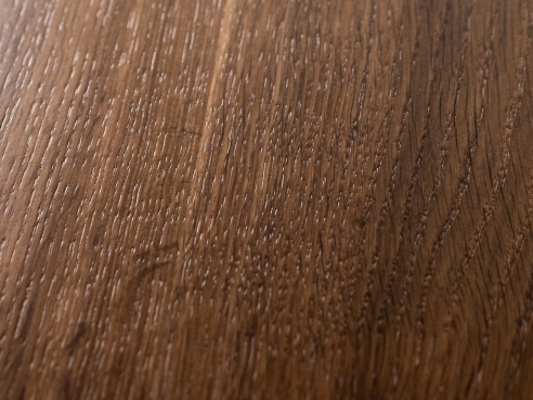Round Tabletop Worktop Smoked Oak A/B 26mm brushed matte lacquered