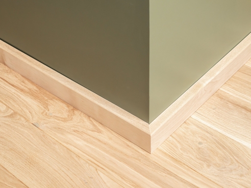 Plinthes Bouleau A/B 24x60 mm non traitée 2m avec rayon 5mm