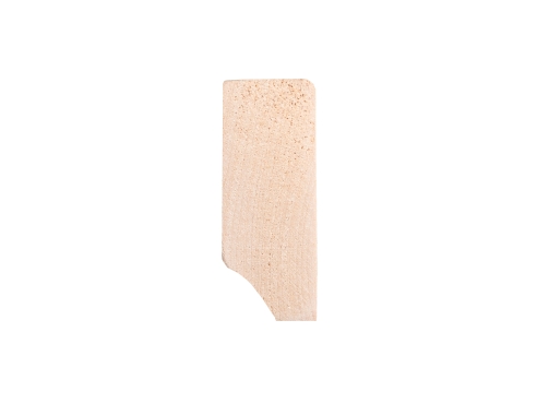Plint 24x60 mm Berken Select Natur Hardwax Geolied Natuurlijk Wit 2m met radius 5mm