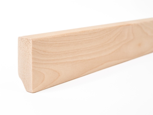Plint 24x60 mm Berken Select Natur Hardwax Geolied Natuurlijk Wit 2m met radius 5mm