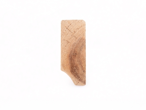 Solid Skirting Board Birch Rustic 24x60 mm Hard Wax Oil Natural White 2m with radius 5mm NOT filled