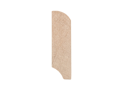 Plinthes Bouleau Rustique 24x80 mm non traitée 2m avec rayon 20mm NON rebouchés
